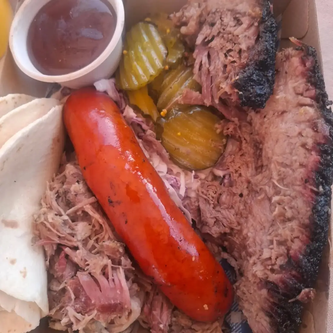 Tasting platter of smoked meats